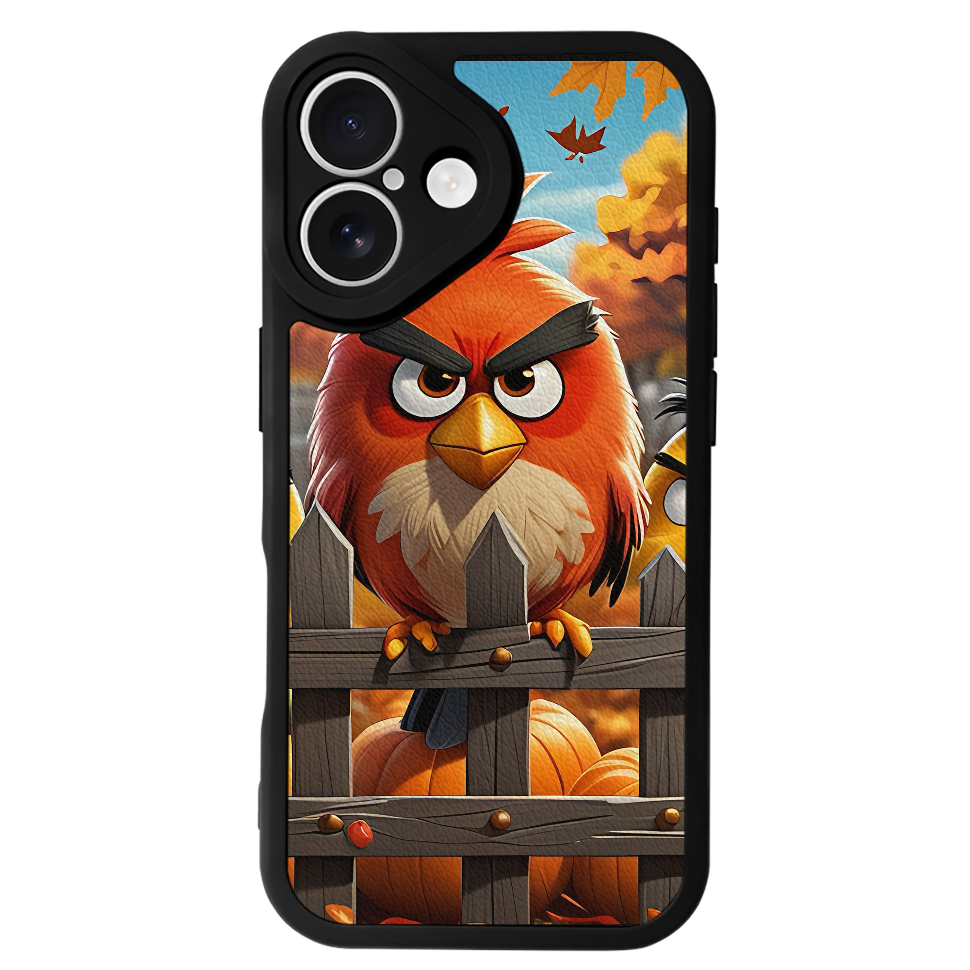 （画像用） Angry Birds アングリーバード 【iPhone 16シリーズ対応】シリコンスマホケース（レザー調） 材質：シリコン